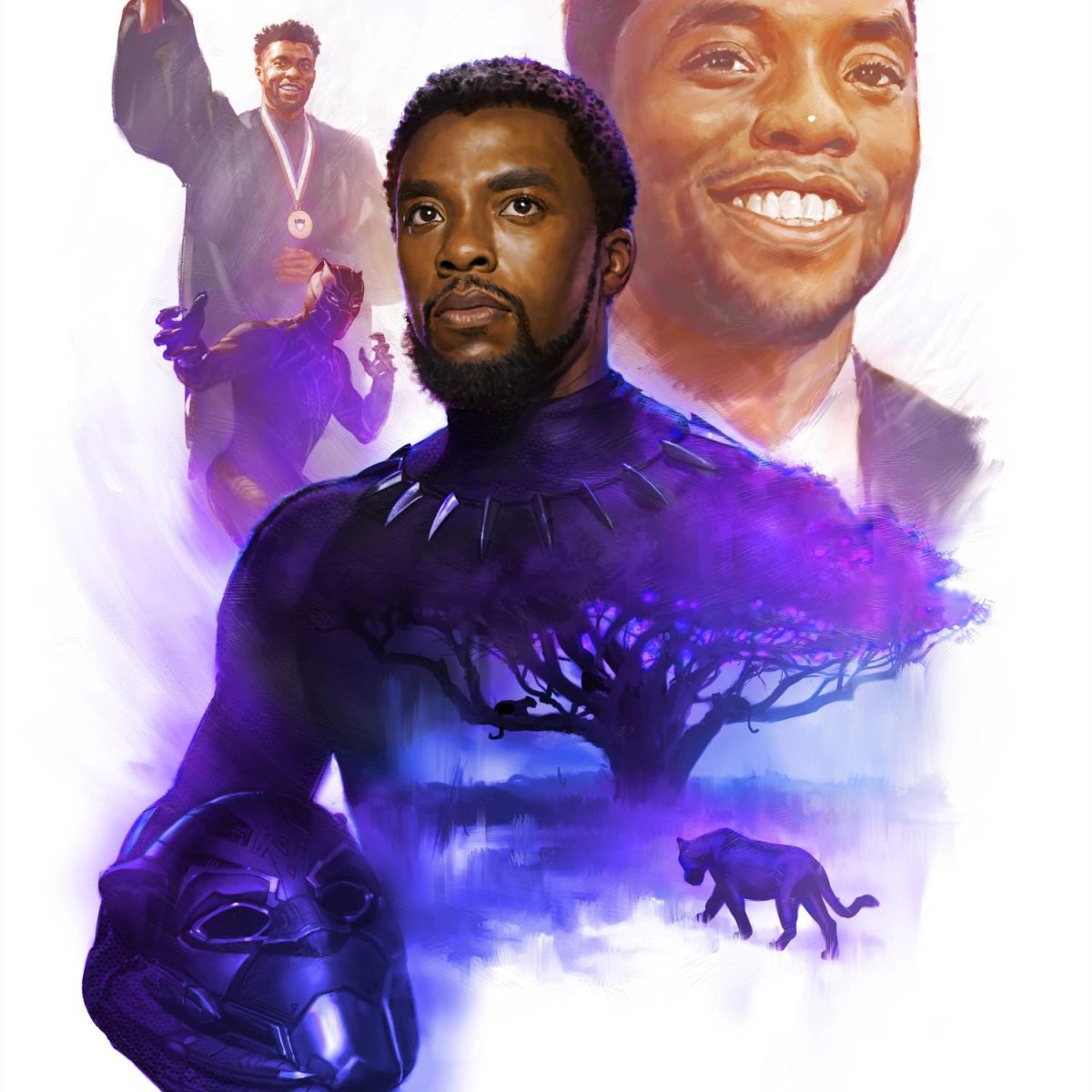 Tribute to Chadwick Boseman by Black Panther